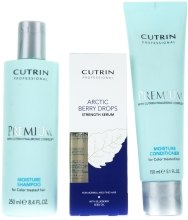 Духи, Парфюмерия, косметика Набор "Жизненная сила" - Cutrin Premium Moisture (shamp/250ml + cond/150ml + serum/30ml)