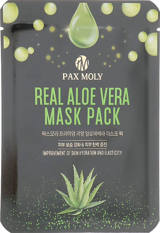 Маска тканинна для обличчя з екстрактом алое вера - Pax Moly Real Aloe Vera Mask Pack — фото N1