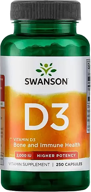 Пищевая добавка "Витамин D-3" - Swanson Vitamin D3 2000 IU — фото N1