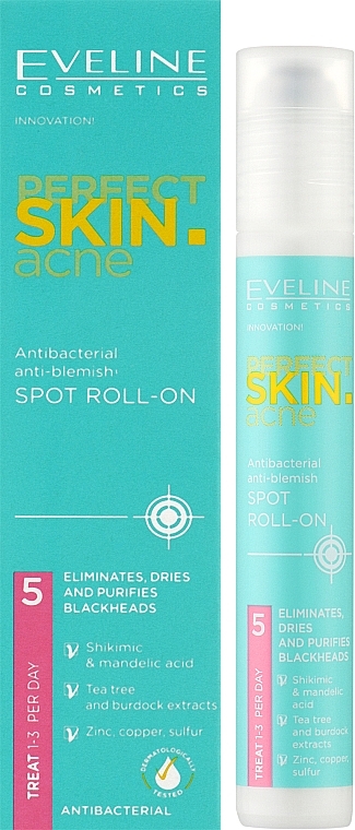 Точковий ролик для усунення недоліків - Eveline Cosmetics Perfect Skin.acne Face Roll — фото N2