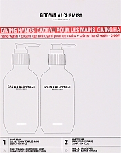Набор "Дуэт SPA очищение и увлажнение для рук" - Grown Alchemist Giving Hands Wash & Cream Gift Set (h/wash/300ml + h/cr/300ml) — фото N1