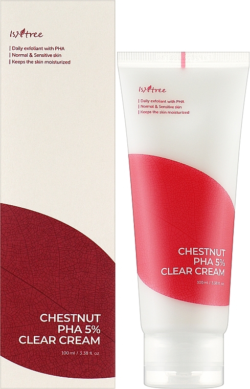 Крем ексфоліювальний з PHA-кислотою - IsNtree Chestnut PHA 5% Clear Cream — фото N2