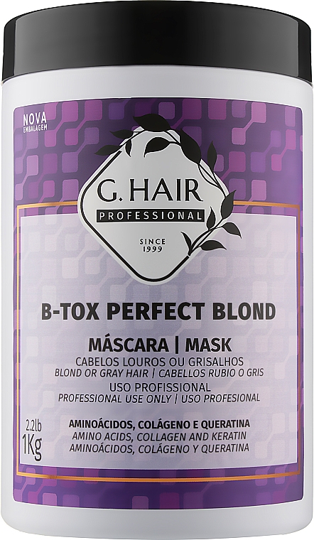 Оттеночный ботокс для восстановления волос - Inoar G-Hair B-tox Perfect Blond — фото N6