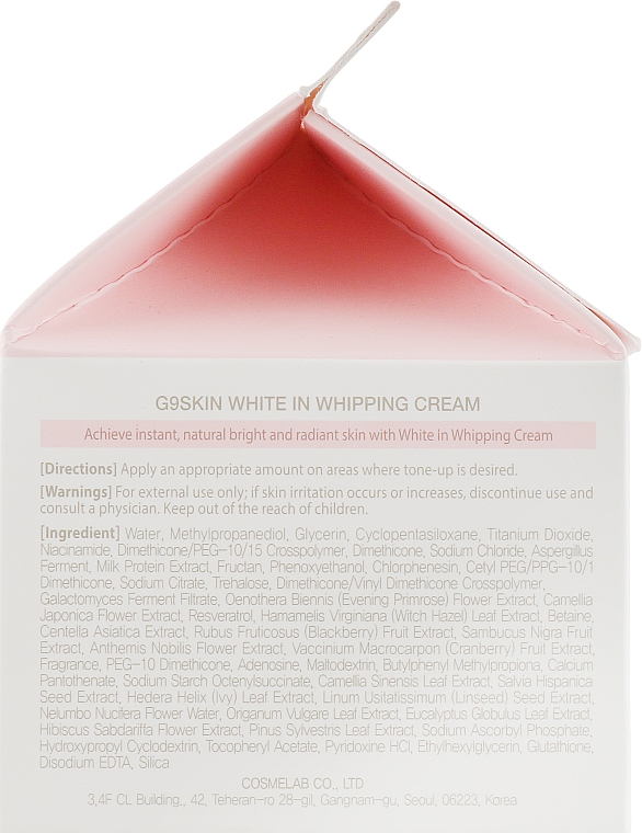 Крем для обличчя, освітлювальний   - G9Skin White In Whipping Cream — фото N3