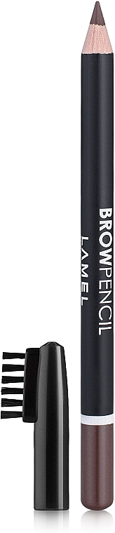 УЦЕНКА Карандаш для бровей со щеточкой - LAMEL Make Up Brow Pencil * — фото N1