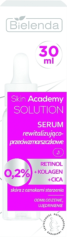 Восстанавливающая сыворотка против морщин - Bielenda Skin Academy Solutions Revitalizing and Anti-Wrinkle Serum — фото N3