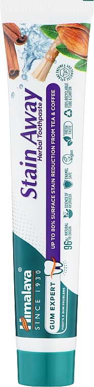 Зубна паста "Відбілююча. Проти плям" - Himalaya Herbals Stain-Away Care Toothpaste