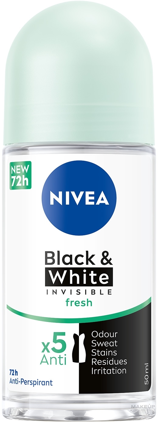 Антиперспирант "Черное и Белое невидимый: свежий"- NIVEA Black & White Invisible Fresh Anti-Perspirant — фото 50ml