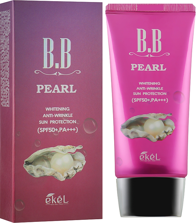 Крем для лица с экстрактом жемчужины - Ekel Pearl BB Cream
