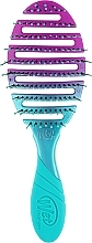 Щітка для швидкого сушіння волосся з м'якою ручкою, фіолетово-блакитна - Wet Brush Pro Flex Dry Ombre Teal — фото N1