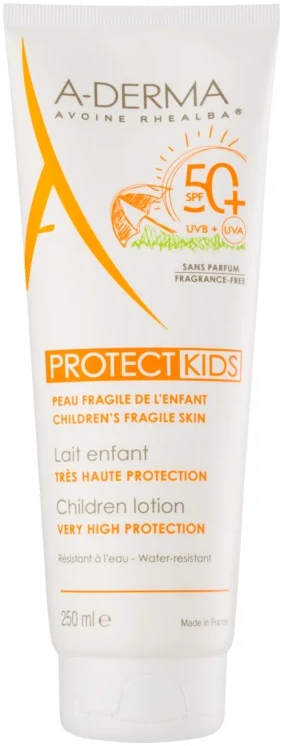 Солнцезащитное молочко для детей - A-Derma Protect Kids Children Lotion Very High Protection SPF 50+ — фото N1