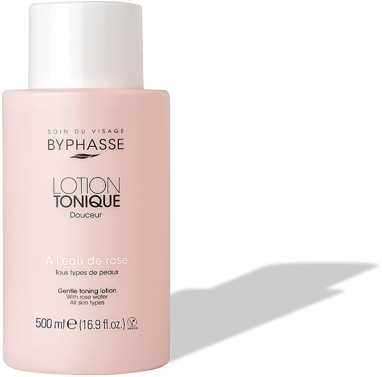 УЦЕНКА Лосьон-тоник лица "Розовая вода" - Byphasse Gentle Toning Lotion With Rosewater All Skin Types * — фото N1