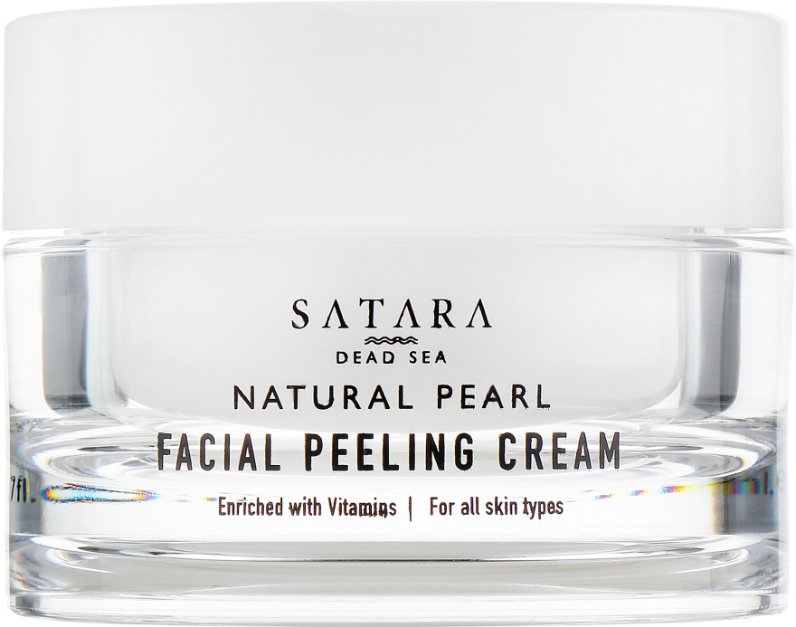 Крем-пилинг для лица, на основе минералов Мертвого моря - Satara Natural Pearl Facial Peeling Cream — фото N2
