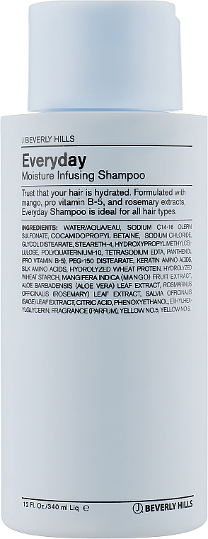 Зволожувальний шампунь для щоденного використання - J Beverly Hills Blue Hydrate Every Day Moisture Infusing Shampoo — фото N2