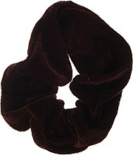 Парфумерія, косметика Резинка для волосся "Velvet", темно-коричнева, 22777 - Top Choice