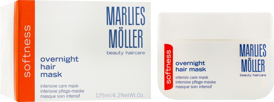 Інтенсивна нічна маска для гладкості волосся - Marlies Moller Softness Overnight Hair Mask — фото N3