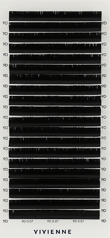 УЦІНКА Накладні вії "Elite", чорні, 20 ліній (0,07, D, 9) - Vivienne * — фото N1