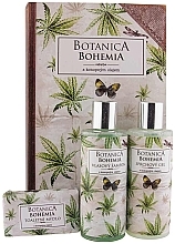 Парфумерія, косметика Набір "Коноплі" - Bohemia Gifts Botanica Cannabis Book Set (sh/gel/200ml + shmp/200ml + soap/100g)