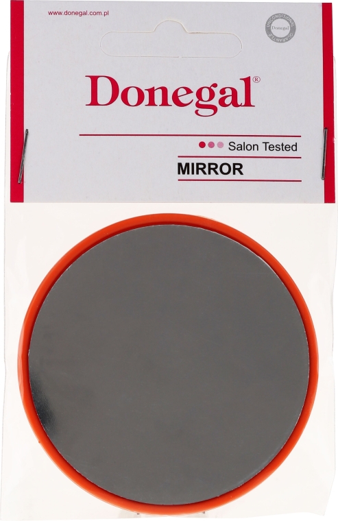 Компактное круглое зеркальце, 9511, 7 см, оранжевое - Donegal — фото N1