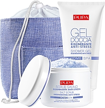 Духи, Парфюмерия, косметика Набор - Pupa Home Spa Pearl Powder (sh/gel/300ml + salt/scrub/350g)