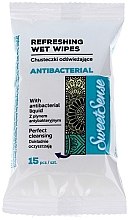 Парфумерія, косметика Антибактеріальні серветки, 15 шт - Sweet Sense Antibacterial Wipes