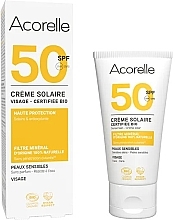 Духи, Парфюмерия, косметика Солнцезащитный крем для лица SPF 50 - Acorelle Sunscreen For Face Spf 50