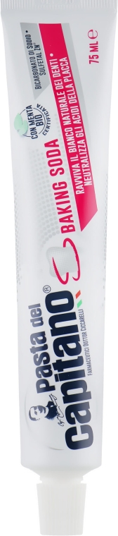 Зубна паста для відбілювання зубів - Pasta Del Capitano Baking Soda — фото N1