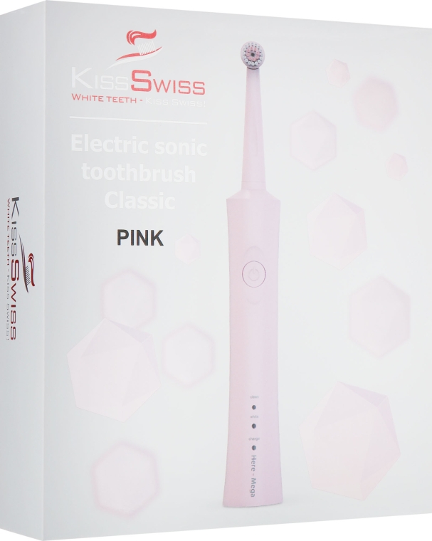 Электрическая зубная щетка "Classic" - Kiss Swiss Electric Sonic Toothbrush Classic Pink