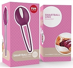 Вагинальный шарик, фиолетовый с белым - Fun Factory SmartBall Uno — фото N2