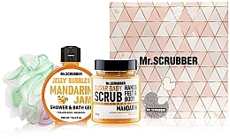 Парфумерія, косметика Набір - Mr.Scrubber "Mandarin" (body/scr/300 g + sh/gel/275 ml + sh/sponge)