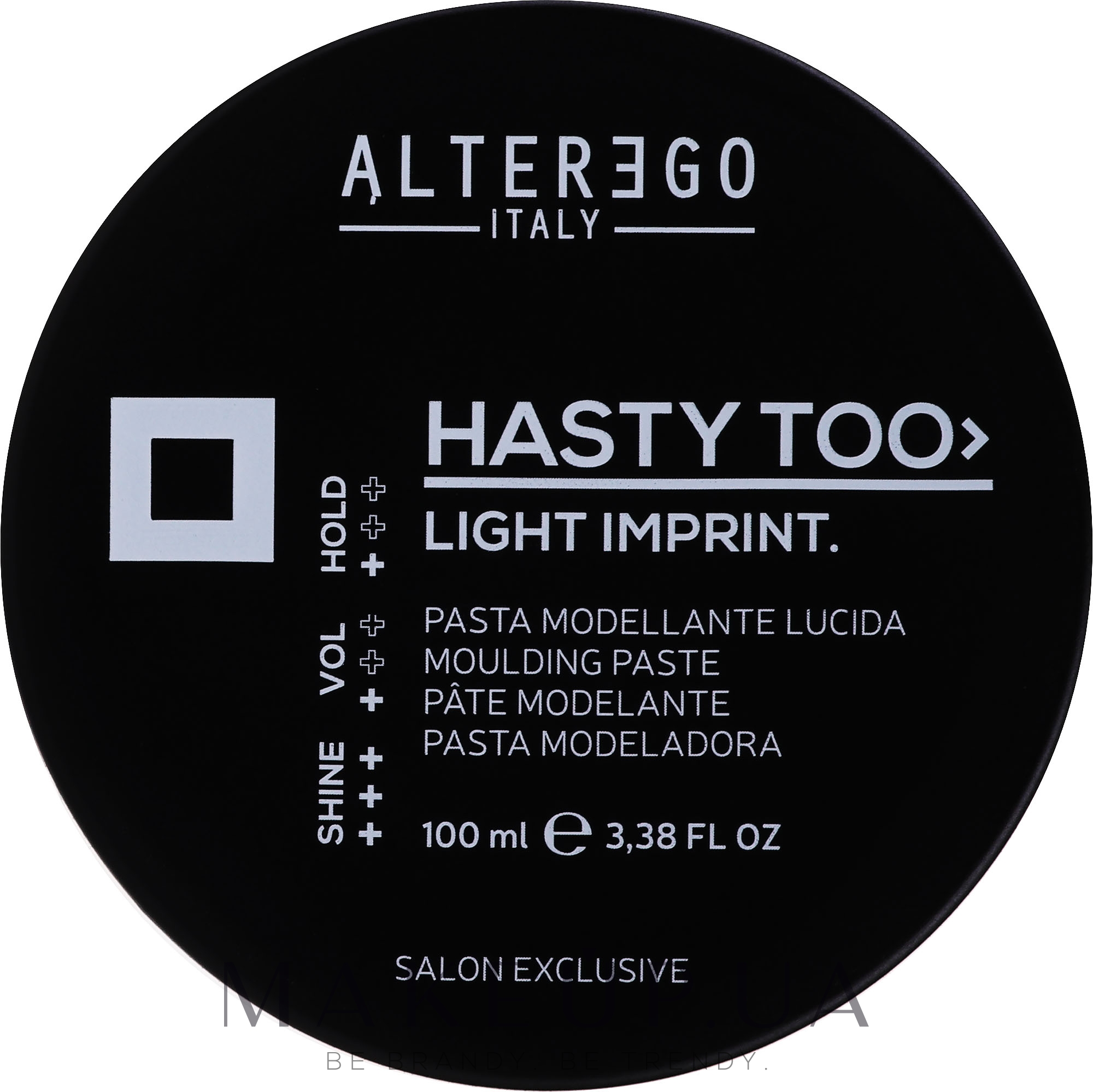Паста-блеск для укладки волос средней фиксации - Alter Ego Hasty Too Light Imprint Molding Paste — фото 100ml