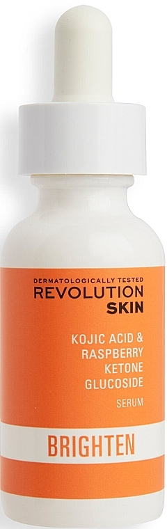 Освітлювальна сироватка - Revolution Skincare Kojic Acid & Raspberry Ketone Glucoside Brighten Serum — фото N1