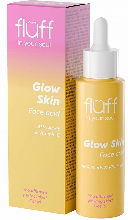 Разглаживающий пилинг для увлажнения кожи лица с витамином С - Fluff Glow Skin Acid Scrub — фото N1