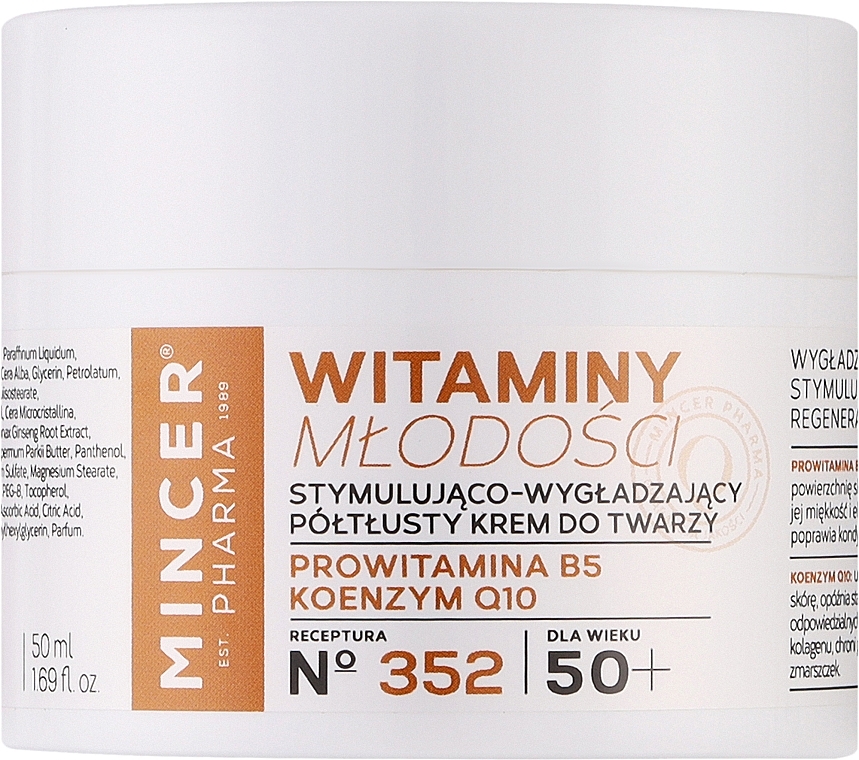 Крем для лица 50+ - Mincer Pharma Witaminy № 352 — фото N1