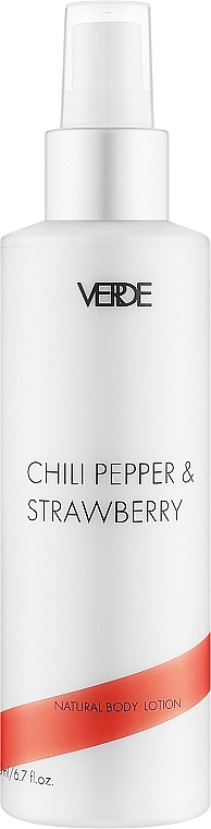 Парфумований лосьон спрей для тіла - Verde Chili Pepper & Strawberry Natural Body Lotion — фото N1