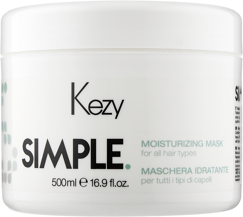 Зволожувальна маска для волосся - Kezy Simple Moisturizing Mask — фото N1