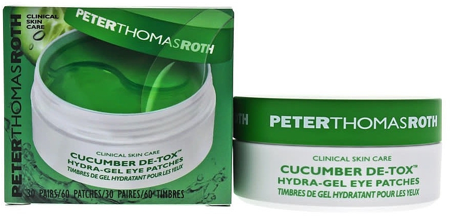 Гідрогелеві патчі для очей з екстрактом огірка - Peter Thomas Roth Cucumber De-Tox Hydra-Gel Eye Patches — фото N2