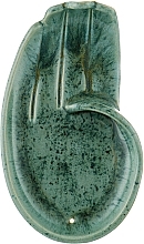 Підставка-долоня для аромапаличок "Nephrite", зелена - Eleven Eleven Aroma — фото N1