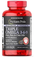 Диетическая добавка "Омега 3-6-9" - Puritan's Pride Triple Omega 3-6-9 Fish, Flax&Chia Oils  — фото N1