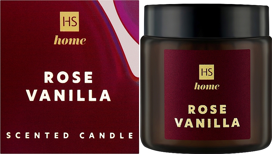 Натуральная ароматическая свеча из соевого воска с ароматом розы и ванили - HiSkin Home — фото N2