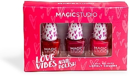 Набор лаков для ногтей - Magic Studio Love Vibes 3 Nail Polishes (nail/polish/3x1.8ml) — фото N1