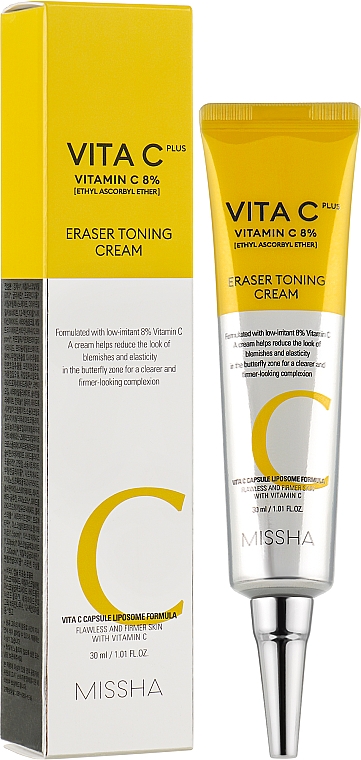Тонизирующий крем-ластик - Missha Vita C Plus Eraser Toning Cream — фото N2