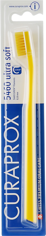 Зубная щетка CS 5460 "Ultra Soft", D 0,10 мм, желтая, желтая щетина - Curaprox