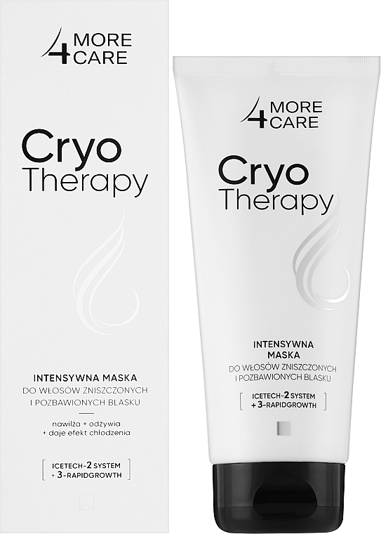 Интенсивная маска для поврежденных и тусклых волос - More4Care Cryo Therapy Intensive Mask — фото N2