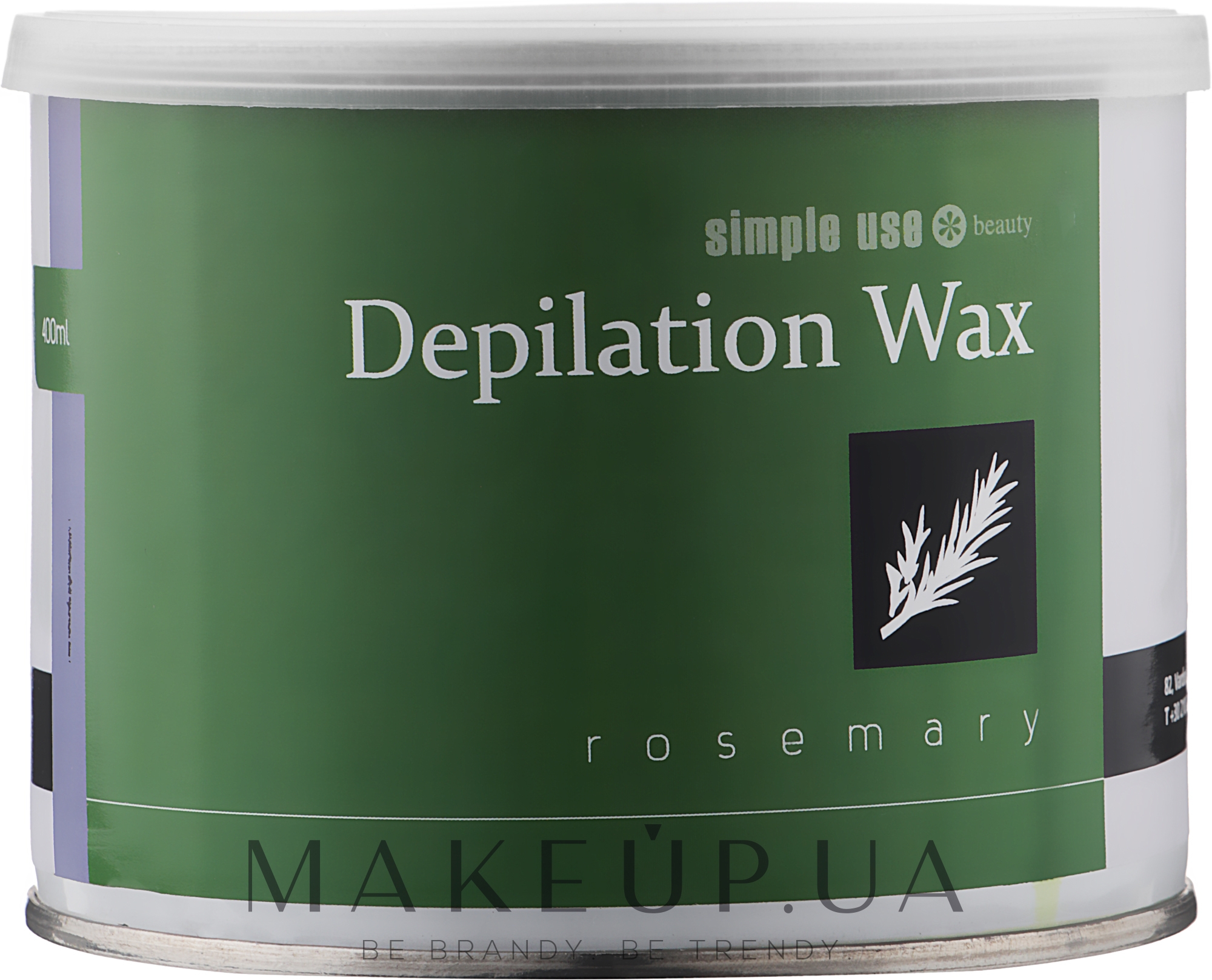 Теплий віск для депіляції в банці "Розмарин" - Simple Use Beauty Depilation Wax — фото 400ml