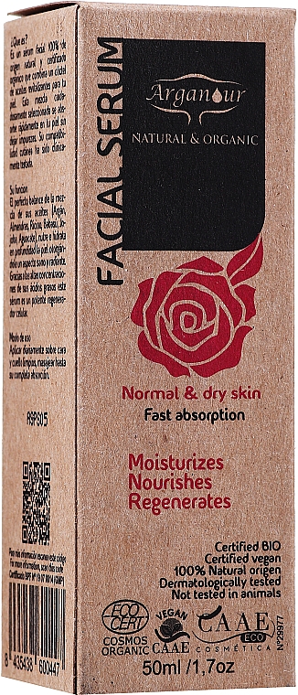 Сироватка для сухої шкіри обличчя - Arganour Facial Serum Dry Skin — фото N2