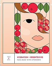 Парфумерія, косметика Зволожувальна освітлювальна маска для обличчя - You & Oil Hydration & Brightening Face Mask With Liposomes