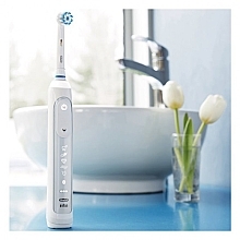 Электрическая зубная щетка, белая - Oral-B Genius 10000N Special Edition Lotus White — фото N4