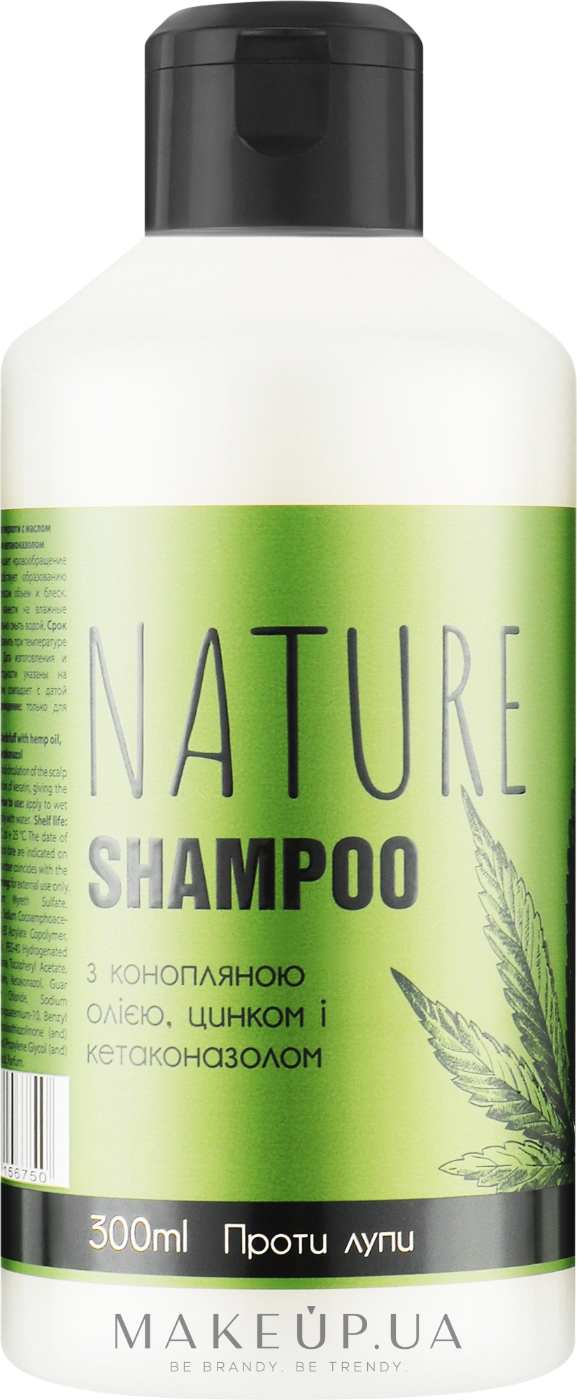 Шампунь проти лупи з конопляною олією, цинком і кетаконазолом - Bioton Cosmetics Nature Shampoo — фото 300ml