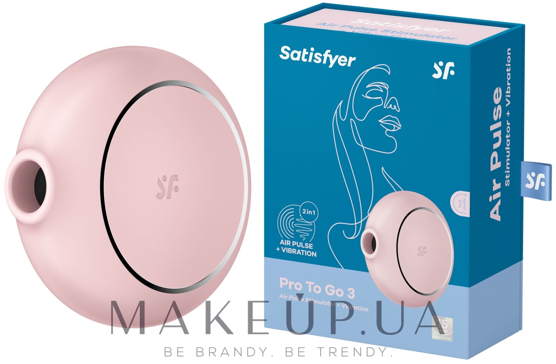 Воздушный импульсный стимулятор + вибрация, розовый - Satisfyer Pro To Go 3  Rose: купить по лучшей цене в Украине | Makeup.ua